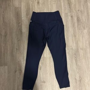 Fabletics Oasis PureLuxe High Waisted Workout Leggings. Dark Blue size Medium